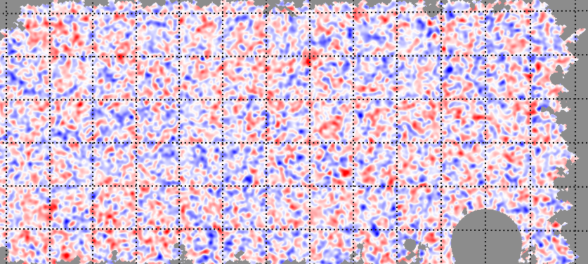 Map used in cosmology analysis