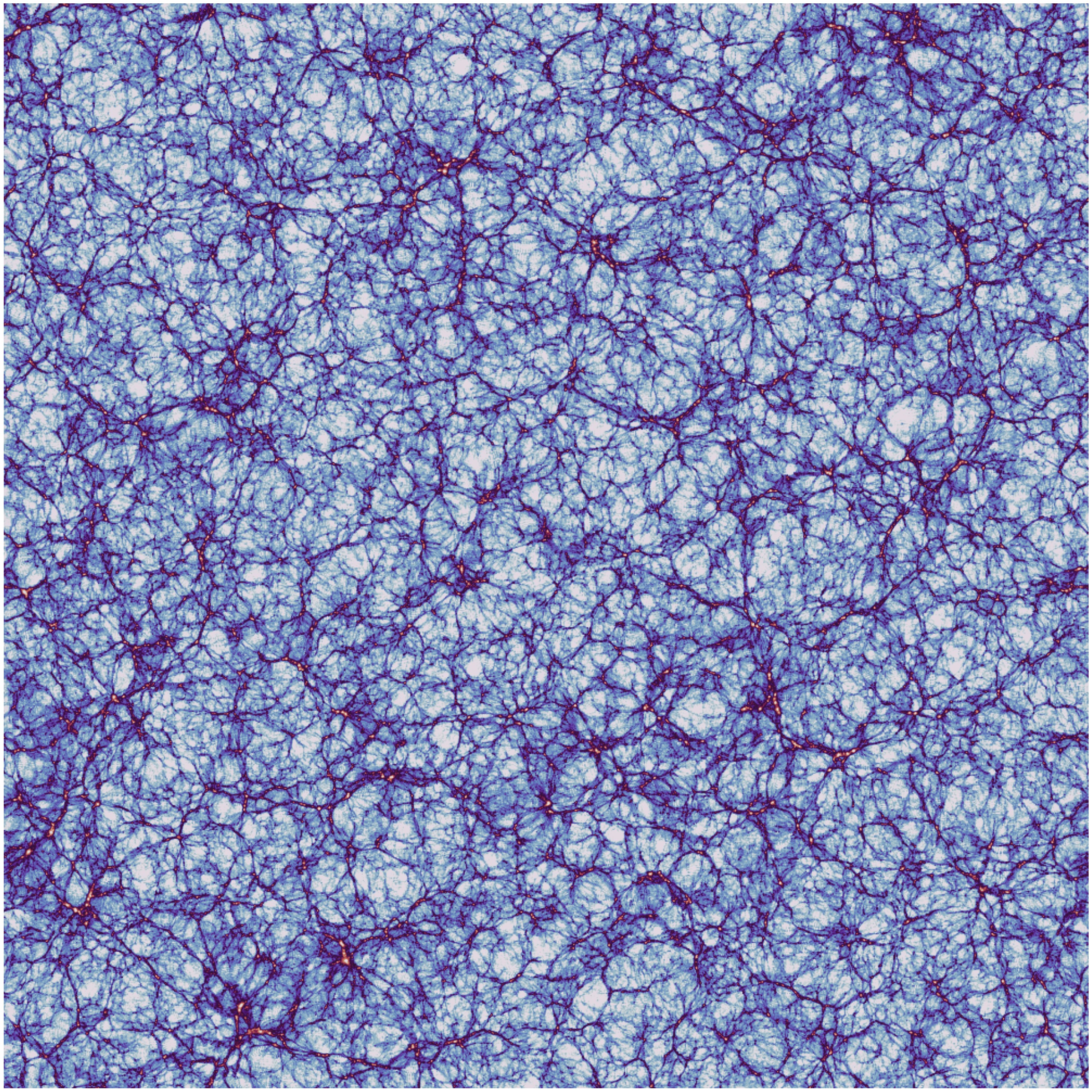 Structure in a cosmological simulation